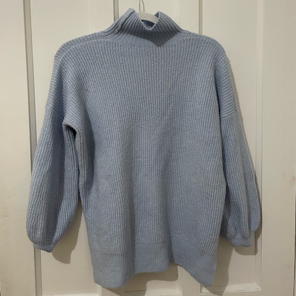 French Connection Baby Blue Balloon Sleeve Sweater - Picture 3 of 3